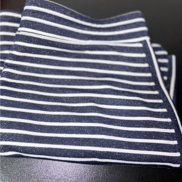 Talbots Women’s XL Striped Skirt Black White Striped Sparkles Drawstring Golf - Picture 6 of 6